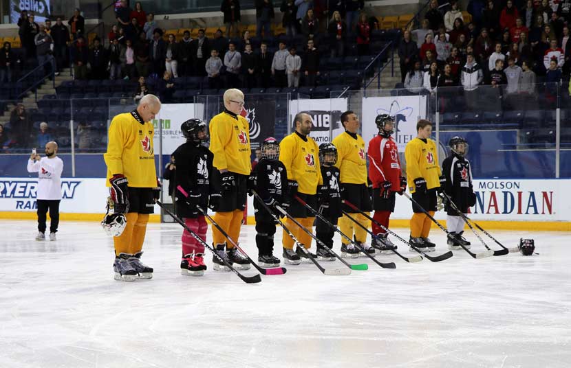 Une équipe de hockey